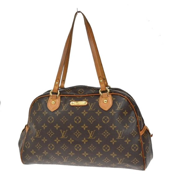 LOUIS VUITTON Montorgueil GM Shoulder Bag Monogram Leather Brown M95566 93KB514 - Picture 1 of 16